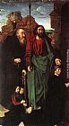 Hugo Van Der Goes Canvas Paintings - Sts. Anthony and Thomas with Tommaso Portinari